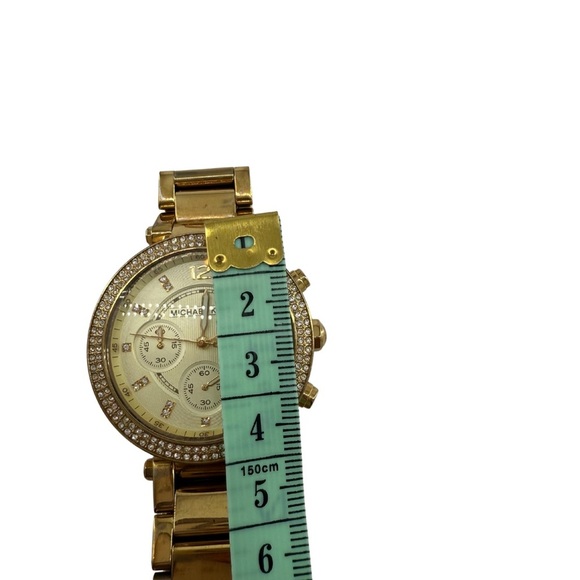 Michael Kors Gold Crystal Embellished Chronograph Watch - Picture 10 of 10